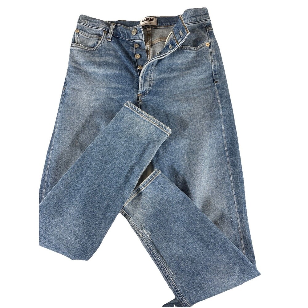 Agolde Medium Wash Nico High Rise Slim Denim Jeans Pants Size 27 Boho Grunge